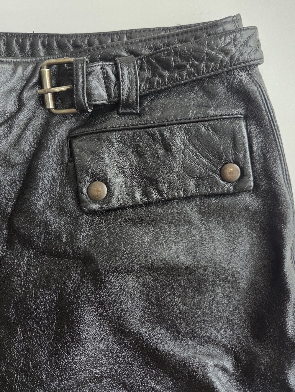 Vintage DKNY | Leather Utility Skirt - Picture 9 of 15
